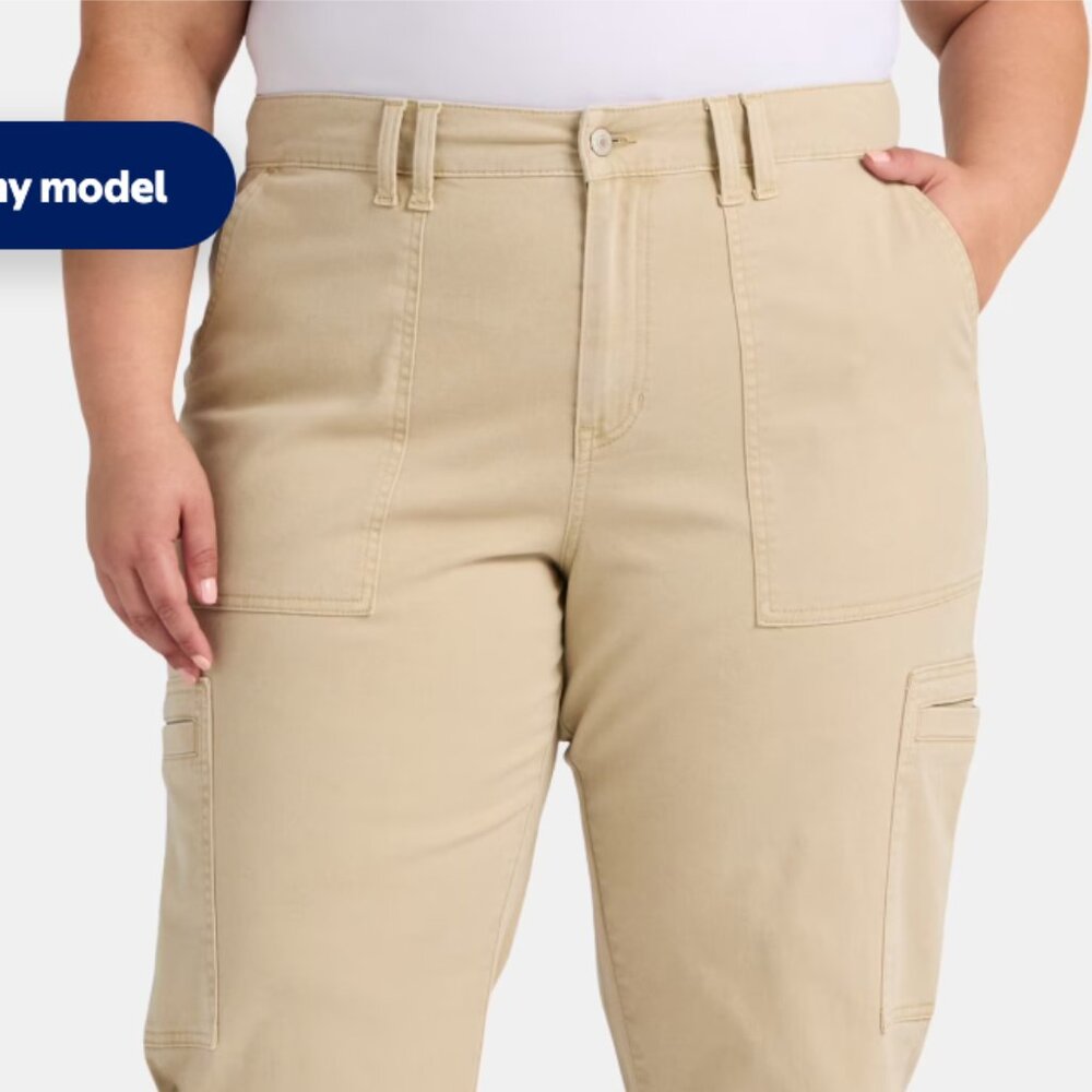 Terra & Sky Women's Plus Utility Pants, 26'' Inseam, Size 16W
